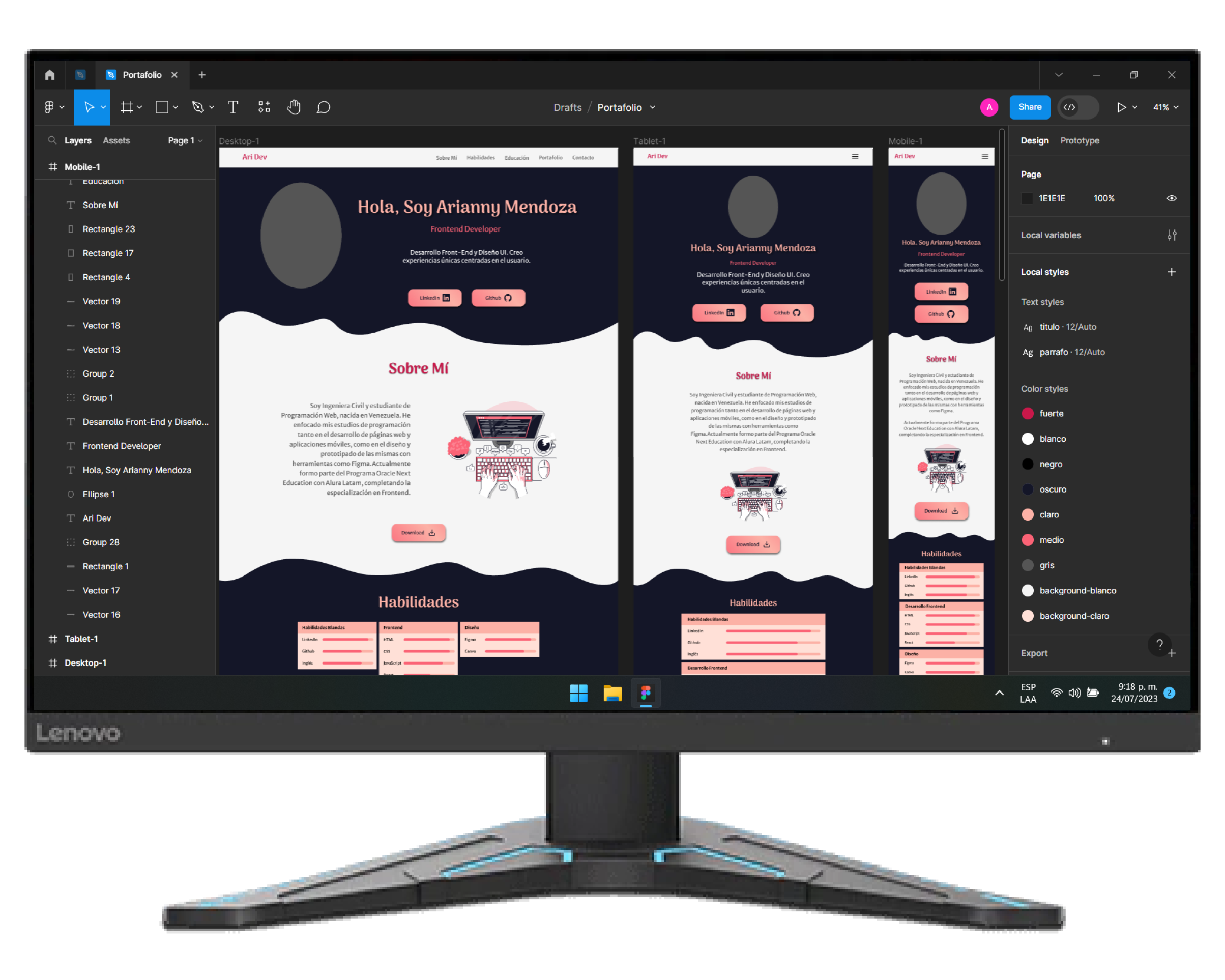 Portafolio Diseño Figma